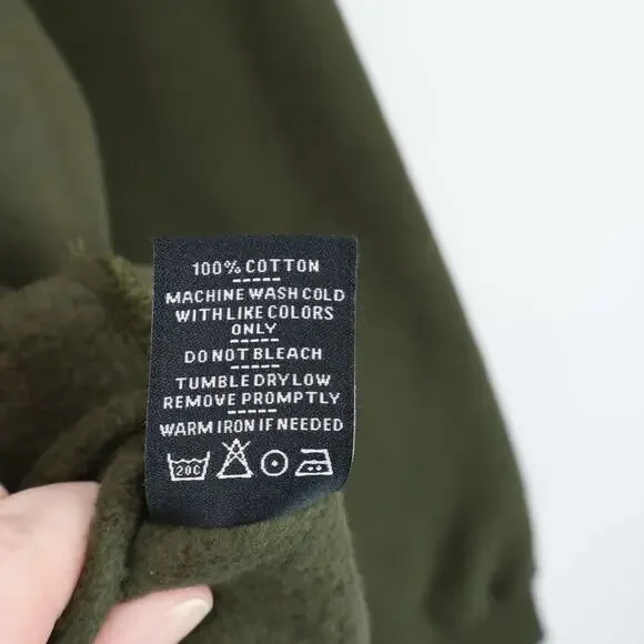 American Giant Men's Fleece Bomber Jacket Deep Olive Size Medium NWOT